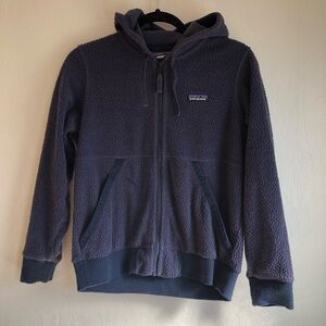 Patagonia navy purple Fleece Jacket  hoodie size xs full zip